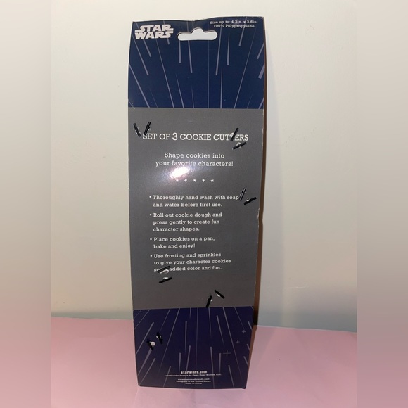 Star Wars Cookie Cutter Set of 3 Chewbacca Yoda & Darth Vader 4 1/4”x 3 1/2” NEW - Picture 2 of 4